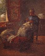 Jean Francois Millet Sleeping children oil